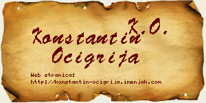 Konstantin Očigrija vizit kartica